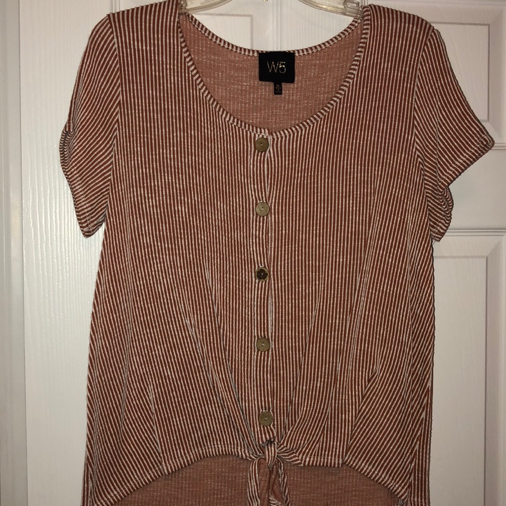 Orange strip shirt